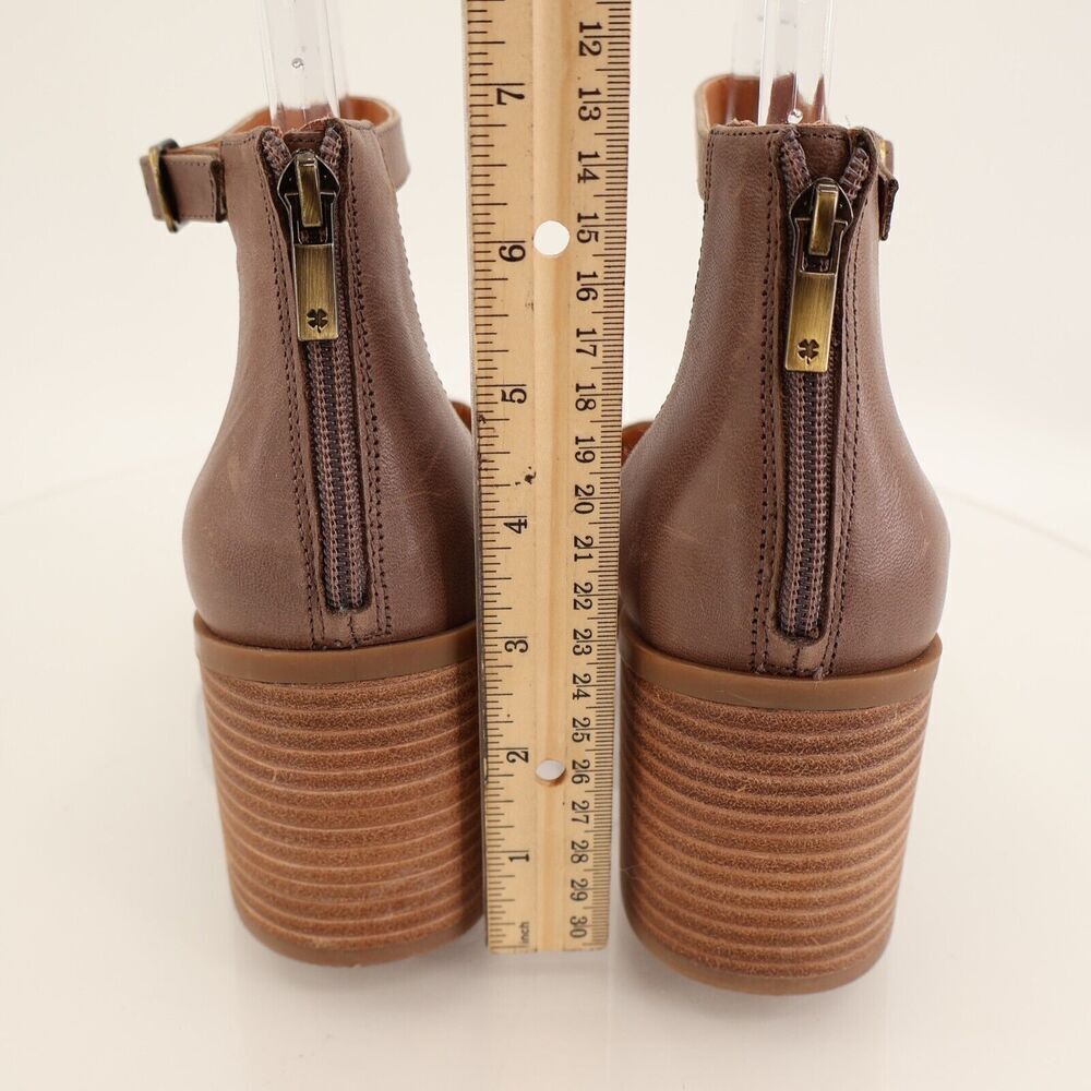 Lucky Brand Tasmina Women's Leather Ankle Strap Block Heel Brown Size 11M - Picture 5 of 11